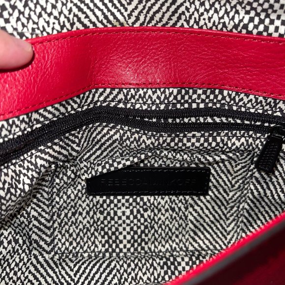 Red quilted leather lambskin purse - Picture 6 of 10